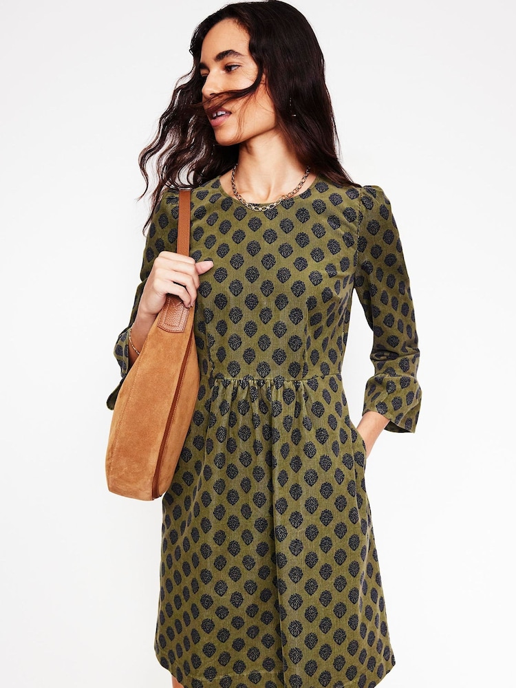 Boden Green Ora Short Corduroy Dress - Image 1 of 5