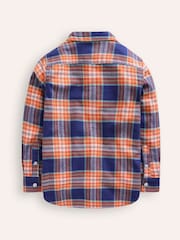 Boden Orange Checked Cosy 100% Cotton Shirt - Image 2 of 3