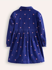 Boden Blue 100% Cotton Aubrey Puff Sleeve Toadstool Shirt Dress - Image 3 of 4
