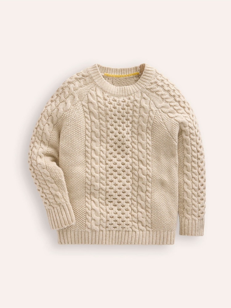 Boden Cream Heritage Cable Jumper - Image 1 of 3 Boden Cream Heritage Cable Jumper - Image 1 of 3