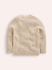Boden Cream Heritage Cable Jumper - Image 2 of 3