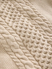 Boden Cream Heritage Cable Jumper - Image 3 of 3