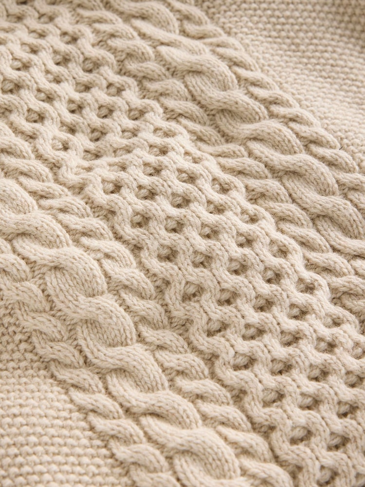 Boden Cream Heritage Cable Jumper - Image 3 of 3