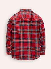 Boden Red Checked Cosy 100% Cotton Shirt - Image 3 of 4