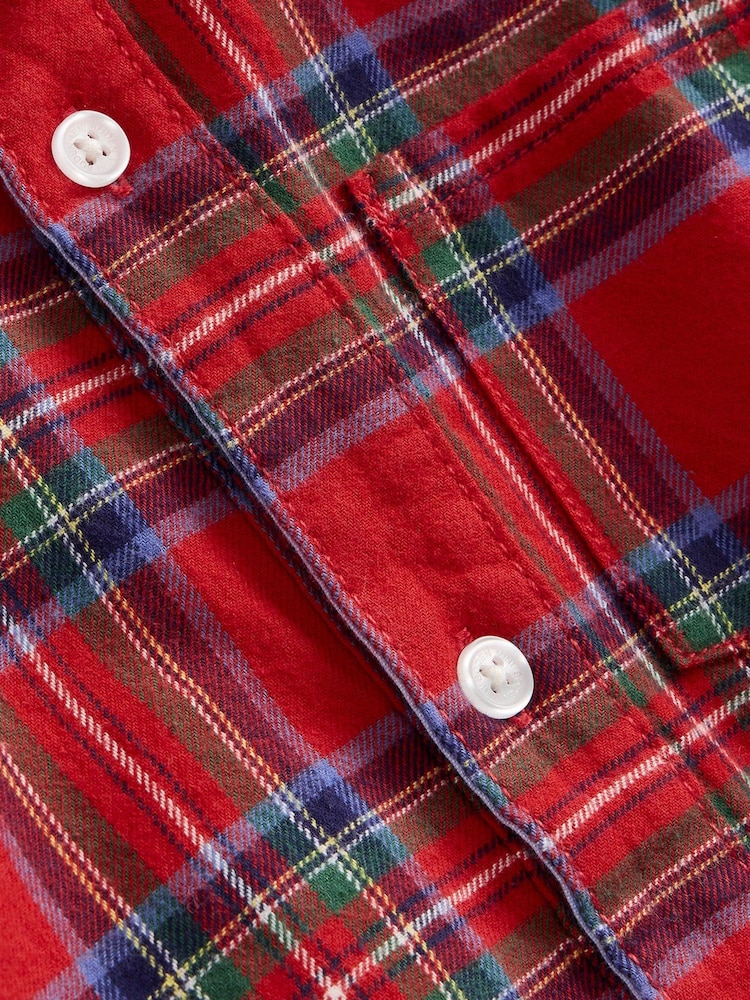 Boden Red Checked Cosy 100% Cotton Shirt - Image 4 of 4 Boden Red Checked Cosy 100% Cotton Shirt - Image 4 of 4