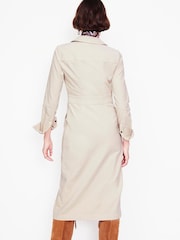 Boden Cream Flora Cord Midi Shirt Dress - Image 4 of 6