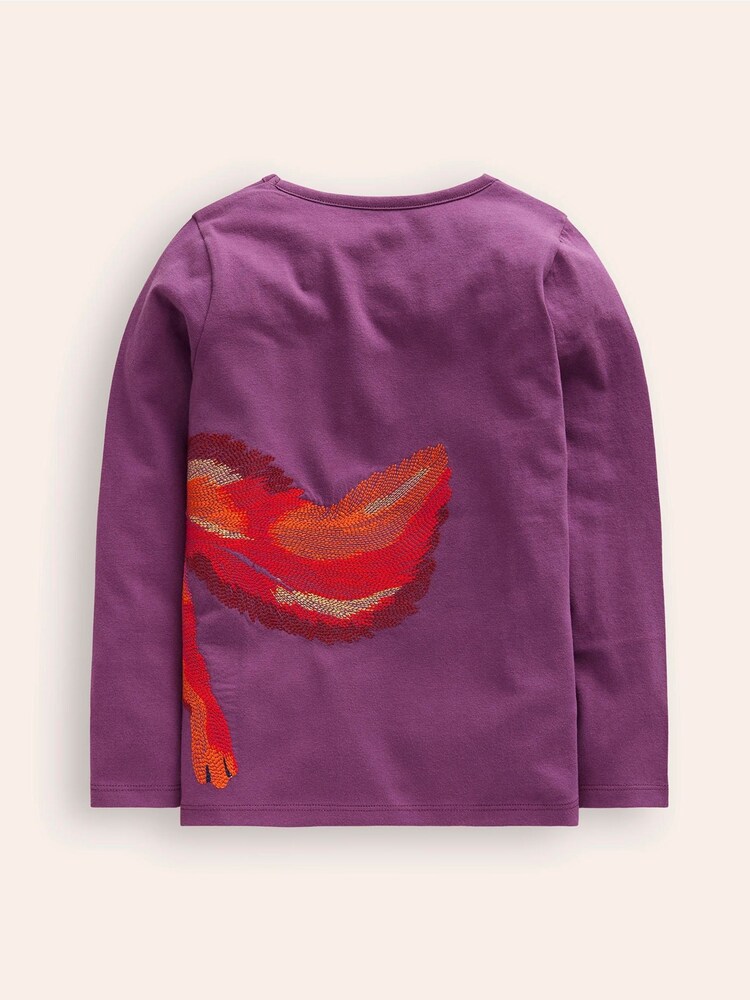Boden Purple 100% Cotton Squirrel Front and Back T-Shirt - Image 2 of 3 Boden Purple 100% Cotton Squirrel Front and Back T-Shirt - Image 2 of 3