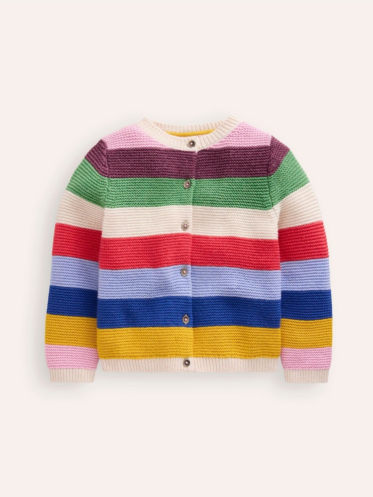 Boden Blue Stripe Textured Cardigan - Image 2 of 4 Boden Blue Stripe Textured Cardigan - Image 2 of 4