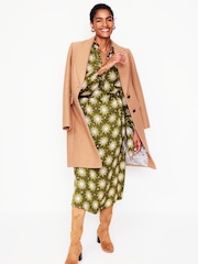 Boden Green Jasmine Satin Midi Dress - Image 2 of 6