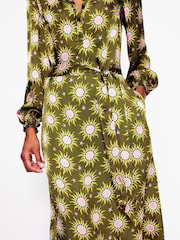 Boden Green Jasmine Satin Midi Dress - Image 3 of 6