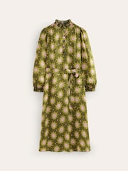 Boden Green Jasmine Satin Midi Dress - Image 6 of 6