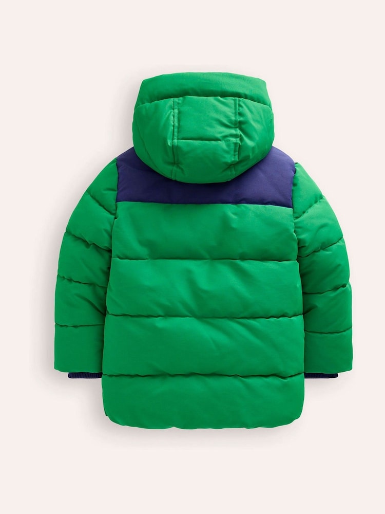 Boden Green Fleece Lined Puffer Coat - Image 2 of 4