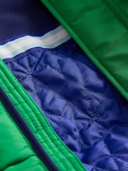 Boden Green Fleece Lined Puffer Coat - Image 3 of 4