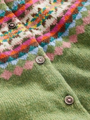 Boden Green Edie Fair Isle Pattern Cardigan - Image 4 of 4
