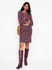 Boden Purple 100% Cotton Florrie Long Sleeve Dress - Image 1 of 5