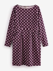 Boden Purple 100% Cotton Florrie Long Sleeve Dress - Image 5 of 5