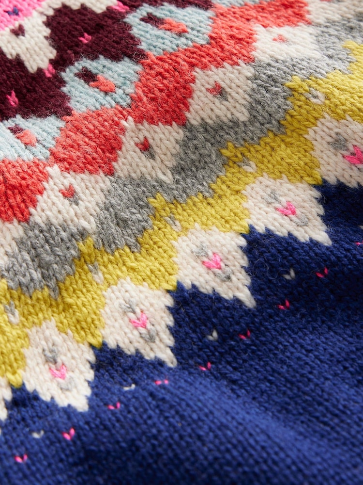 Boden Blue Eleanor Fair Isle Pattern Jumper - Image 4 of 4 Boden Blue Eleanor Fair Isle Pattern Jumper - Image 4 of 4