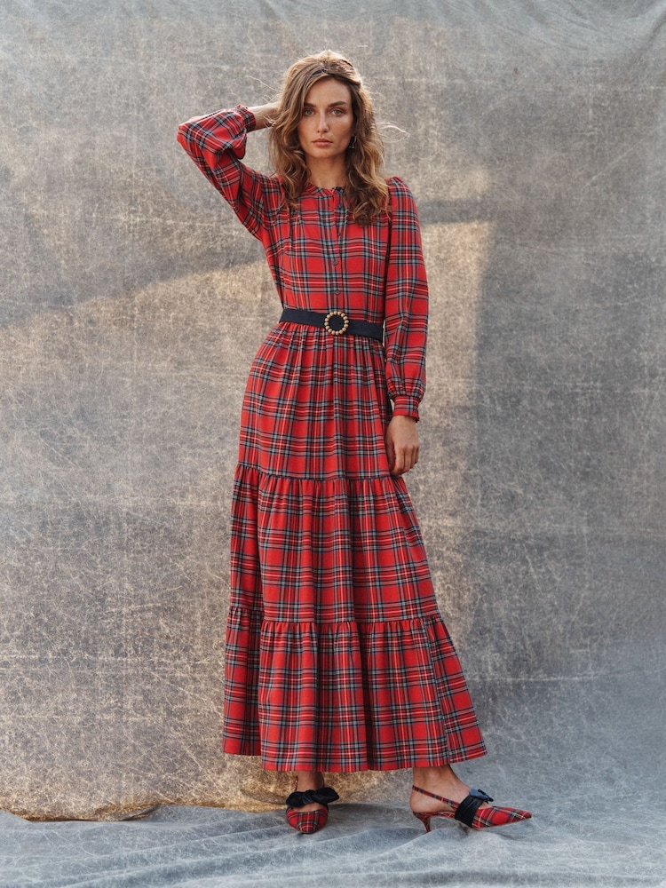 Boden Alba Check платье макси - Изображение 1 из 2