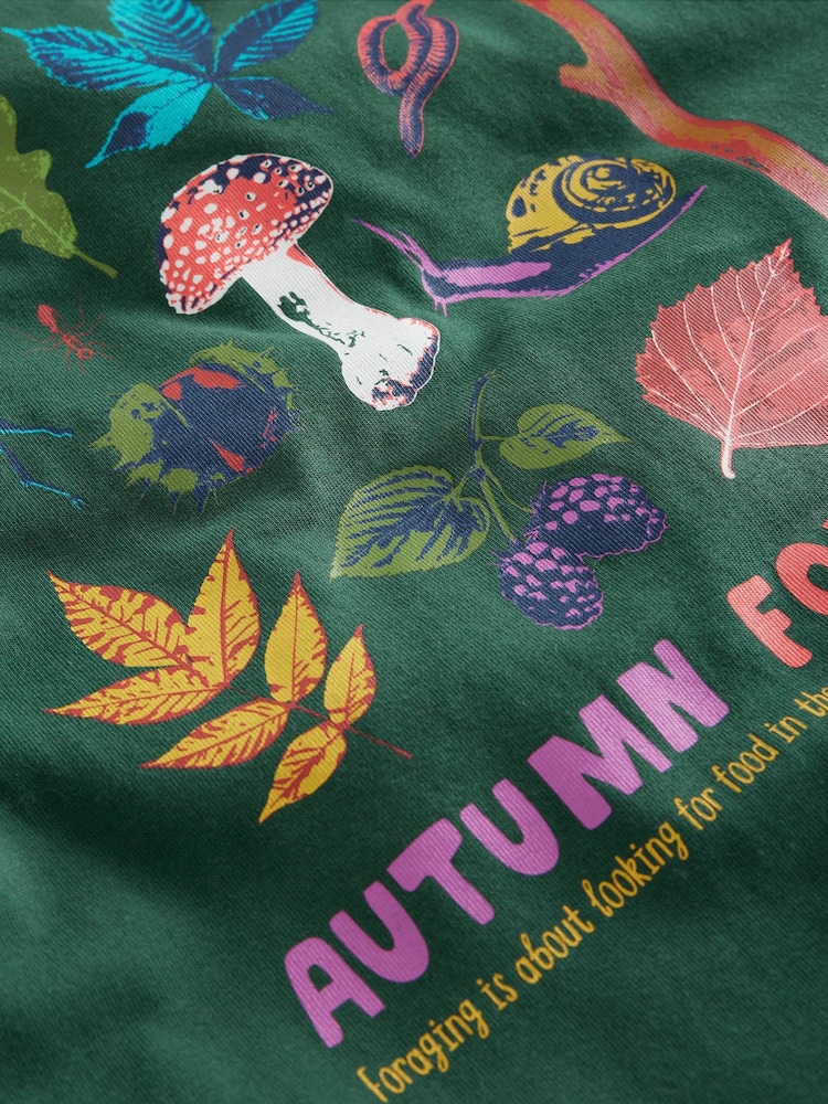 Boden Green 100% Cotton Woodland Educational Front and Back T-Shirt - Image 4 of 4 Boden Green 100% Cotton Woodland Educational Front and Back T-Shirt - Image 4 of 4