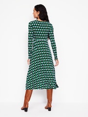 Boden Blue Twisted Waist Jersey Dress - Image 4 of 6