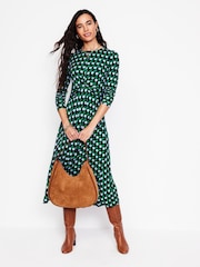 Boden Blue Twisted Waist Jersey Dress - Image 5 of 6