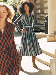 Boden Blue Thea Long Sleeve Jersey Dress - Image 1 of 5