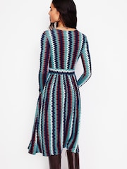 Boden Blue Thea Long Sleeve Jersey Dress - Image 2 of 5
