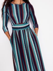 Boden Blue Thea Long Sleeve Jersey Dress - Image 4 of 5