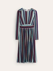 Boden Blue Thea Long Sleeve Jersey Dress - Image 5 of 5