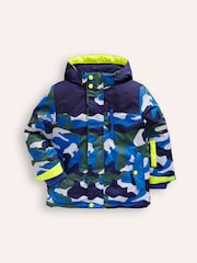 Boden Blue Camo All Weather Waterproof Coat - Image 1 of 4