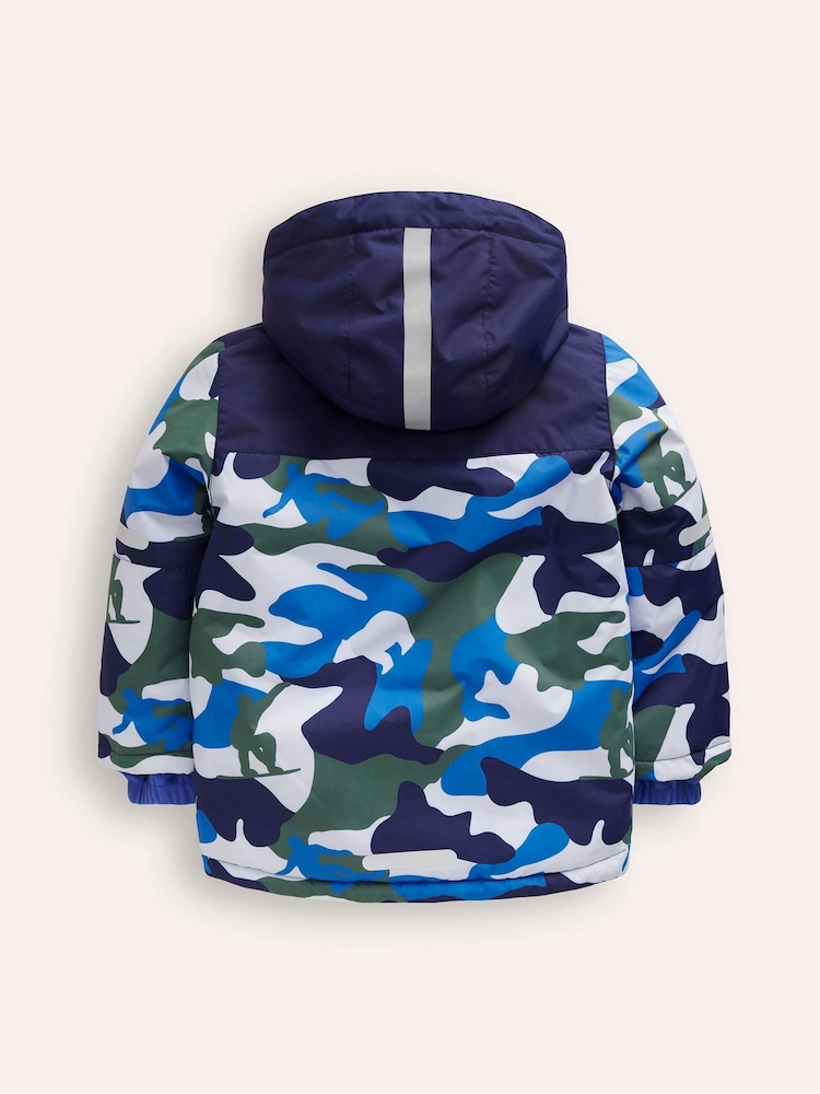 Boden Blue Camo All Weather Waterproof Coat - Image 2 of 4