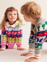 Boden Grey Dog Novelty Fair Isle Pattern Jumper - Image 4 of 4