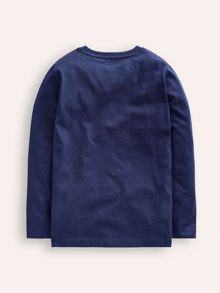 Boden Blue 100% Cotton Glow-In-The-Dark Tornado T-Shirt - Image 2 of 3