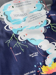 Boden Blue 100% Cotton Glow-In-The-Dark Tornado T-Shirt - Image 3 of 3