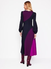 Boden Blue Crew Neck Ponte Dress - Image 4 of 6