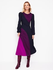Boden Blue Crew Neck Ponte Dress - Image 5 of 6