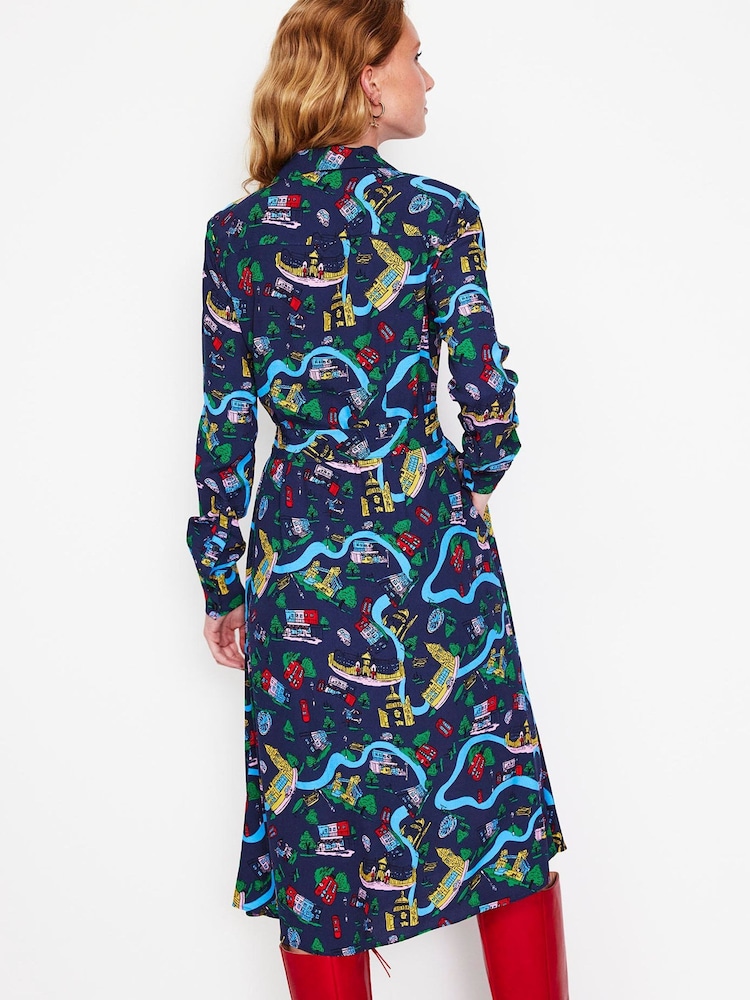 Boden Blue Kate Midi Shirt Dress - Image 2 of 5