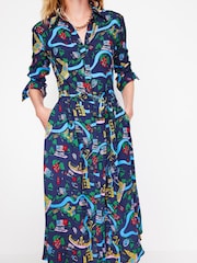 Boden Blue Kate Midi Shirt Dress - Image 4 of 5
