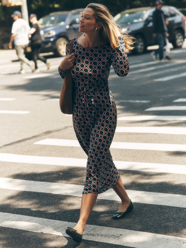 Boden Green Amelie Long Sleeve Midi Dress - Image 1 of 2