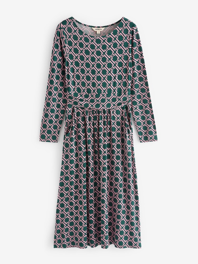 Boden Green Amelie Long Sleeve Midi Dress - Image 2 of 2