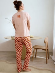 Orange 100% Cotton Short Sleeve Pyjamas - Image 3 of 7