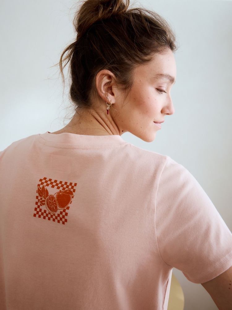 Orange 100% Cotton Short Sleeve Pyjamas - Image 5 of 7