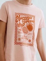 Orange 100% Cotton Short Sleeve Pyjamas - Image 6 of 7