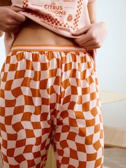 Orange 100% Cotton Short Sleeve Pyjamas - Image 7 of 7