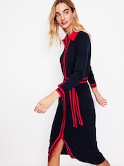 Boden Blue Victoria Knitted Shirt Dress - Image 4 of 5