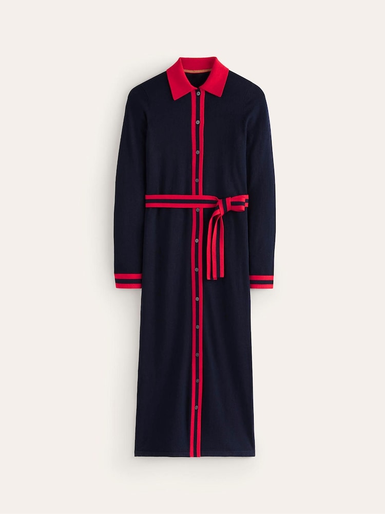 Boden Blue Victoria Knitted Shirt Dress - Image 5 of 5