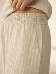 Neutral N. Premium Linen Blend Knit Vest Woven Pyjamas - Image 6 of 6