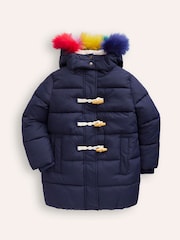 Boden Blue Longline Rainbow Padded Coat - Image 2 of 5