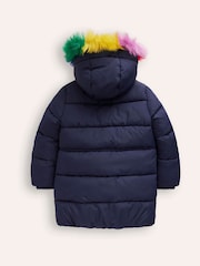 Boden Blue Longline Rainbow Padded Coat - Image 3 of 5