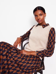 Boden Brown Marcia Jersey Midi Shirt Dress - Image 3 of 6